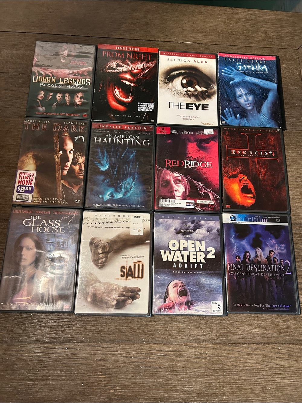Horror scary movie dvd lot widescreen unrated mixed fully listed 12 movies